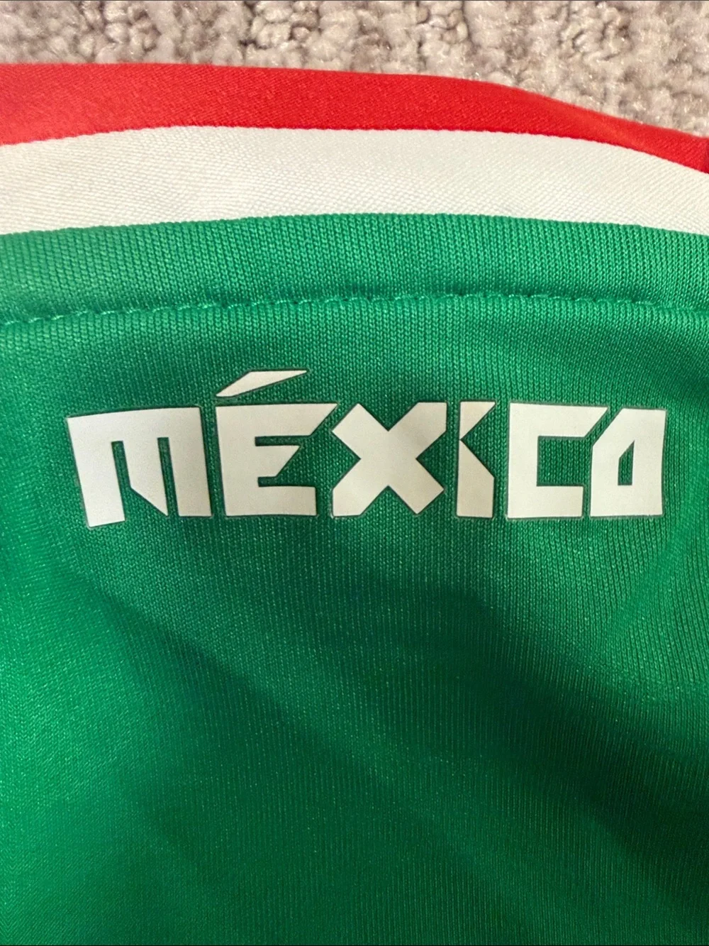 adidas Green Mexico Soccer Jersey with White Trim - men’s small